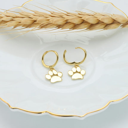Cat Dog Paw Earrings for Women Cute Paw Print Dangle Earrings Dog Earrings Jewelry