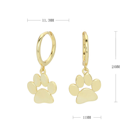Cat Dog Paw Earrings for Women Cute Paw Print Dangle Earrings Dog Earrings Jewelry