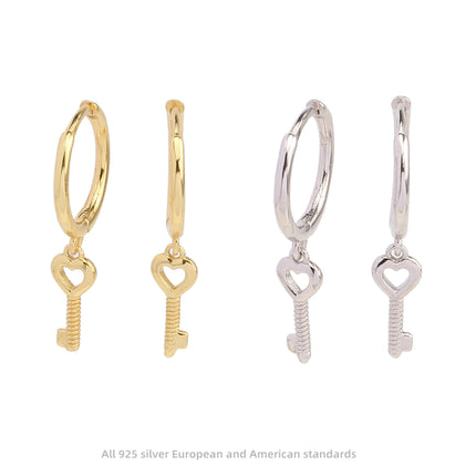 Key Earrings for Women s925 Sterling Silve Earrings Versatile Earrings Tassel Earrings