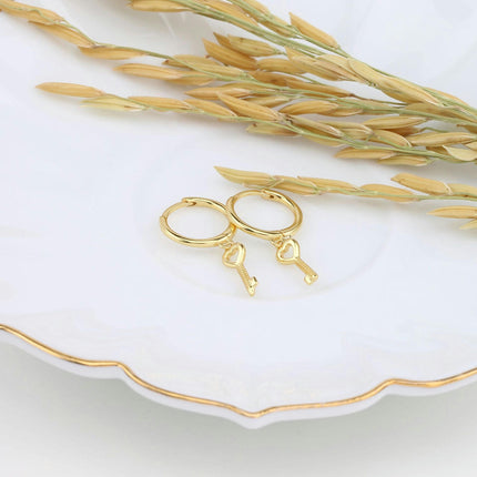 Key Earrings for Women s925 Sterling Silve Earrings Versatile Earrings Tassel Earrings