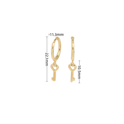 Key Earrings for Women s925 Sterling Silve Earrings Versatile Earrings Tassel Earrings