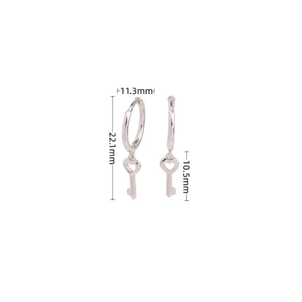 Key Earrings for Women s925 Sterling Silve Earrings Versatile Earrings Tassel Earrings