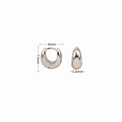 Small Hoop Earrings For Women Oval Sterling Silver Huggie Hoop Earrings Set Hypoallergenic