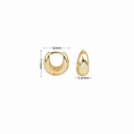 Small Hoop Earrings For Women Oval Sterling Silver Huggie Hoop Earrings Set Hypoallergenic