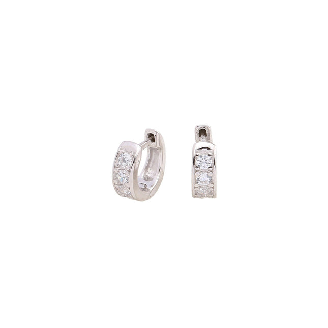 925 Sterling Silver Post Small Hoop Earrings Cubic Zirconia Huggie Hoop Earrings for Women Teens