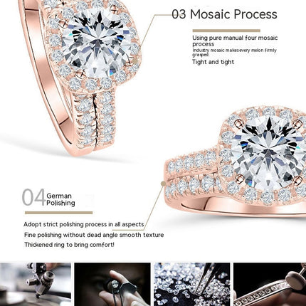 925 Sterling Silver CZ Cubic Zirconia Stackable Ring Eternity Wedding Engagement Band for Women Size 2