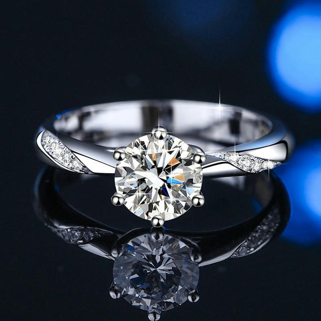 Sterling Silver Adjustable Ring S925 Silver Rings for Women Minimalist zircon Finger Rings 1