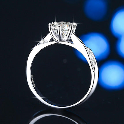 Sterling Silver Adjustable Ring S925 Silver Rings for Women Minimalist zircon Finger Rings 1