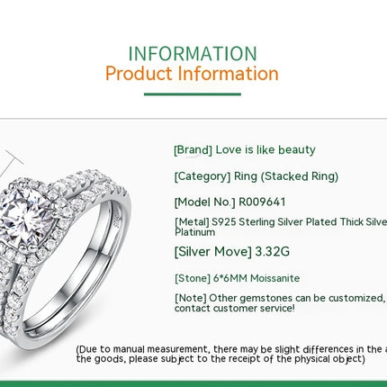 S925 Silver Ring, Engagement Rings for Women, Promise Rings Simulated Diamond Wedding Bands