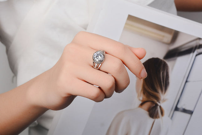 Ring, Engagement Rings for Women, Promise Rings Simulated Diamond Wedding Bands Eternity Rings
