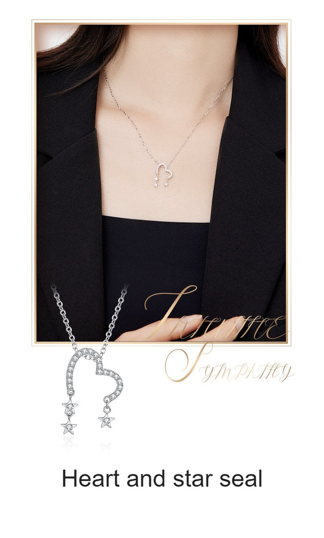 S925 Sterling Silver Heart Pendant Necklace Jewelry Sterling Silver Necklace for Women Silver Jewelry
