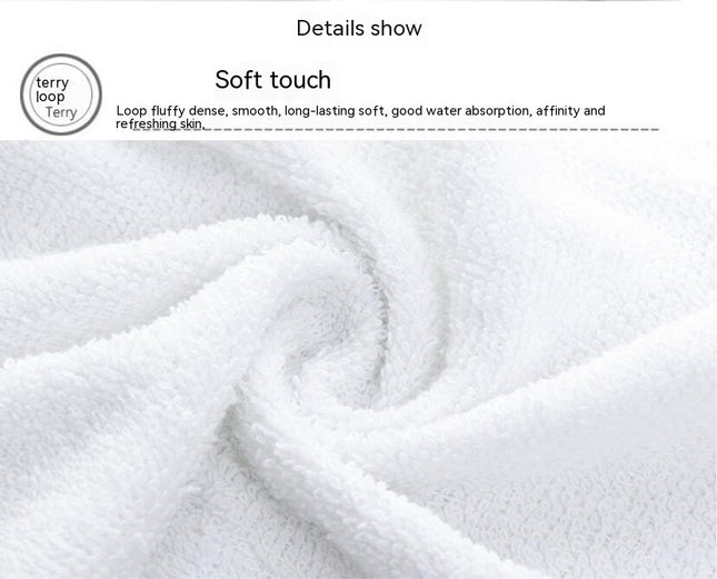4 Pack White Towels - Soft Cotton Highly Absorbent Hotel spa Bathroom Towel Collection