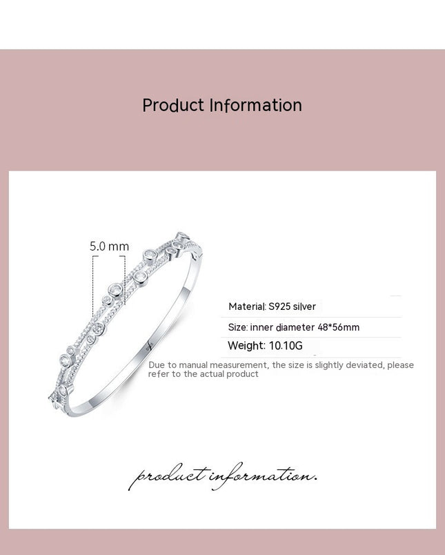 925 Sterling Silver Dainty Bracelets for Women Layered Bracelet Beads Oval Chain Bracelet for Women