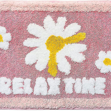 Pink Bathroom Rugs Non-slip Shower Bath Rugs Bath Mat For Bathroom Tub Outdoor Area Rugs