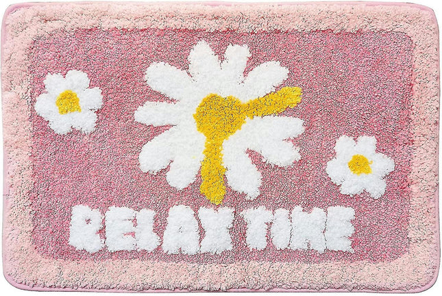 Pink Bathroom Rugs Non-slip Shower Bath Rugs Bath Mat For Bathroom Tub Outdoor Area Rugs
