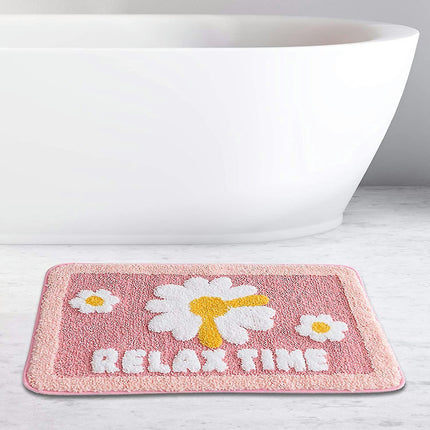Pink Bathroom Rugs Non-slip Shower Bath Rugs Bath Mat For Bathroom Tub Outdoor Area Rugs