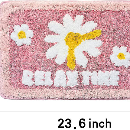 Pink Bathroom Rugs Non-slip Shower Bath Rugs Bath Mat For Bathroom Tub Outdoor Area Rugs