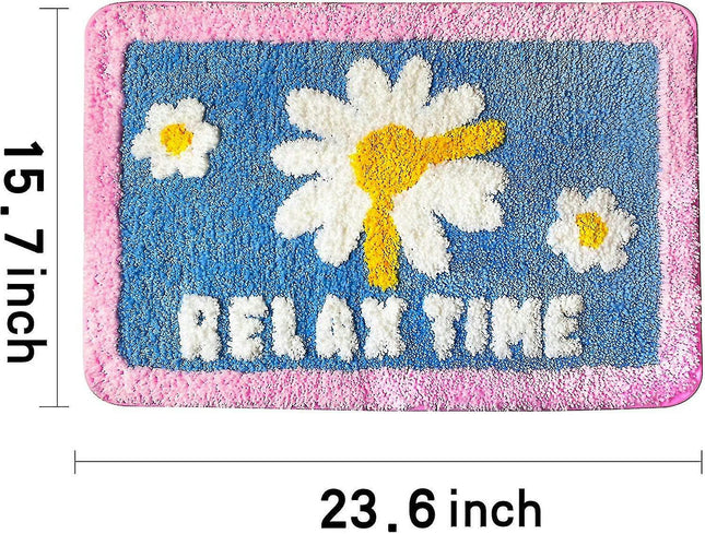 Blue Bathroom Rugs Non-slip Shower Bath Rugs Bath Mat For Bathroom Tub Outdoor Area Rugs