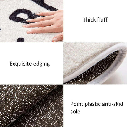 Non-Slip Bathroom Rug | Soft Shaggy Bath Mat | Absorbent Area Rug | Runner Rug Pad