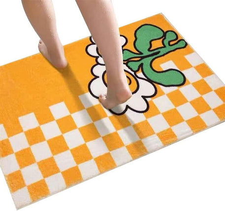 Non-Slip Bathroom Rug | Soft Shaggy Bath Mat | Absorbent Area Rug | Runner Rug Pad