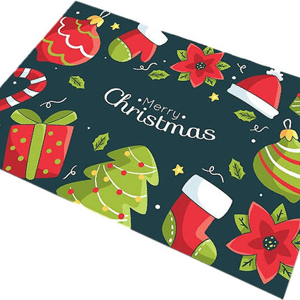 Christmas Area Rugs Sleigh Berry Kitchen Mat, Bath Rug Floor Door Mats Soft Runner Carpet For Home Decor