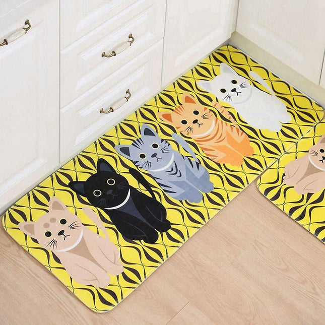 Non-slip Absorbent Bath Mat Front Sink Mat Decorative Flannel Washable Rug For Bedroom Bathroom