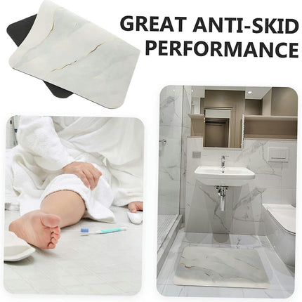 Polyester Bathroom Mat - Absorbent, Decorative and Durable Bath Mat for Shower or Tub Area/Home Accessories and Home Decor