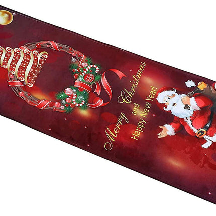 Christmas Rug 40x120cm Santa Claus Doormats Non-slip Runner Area Rugs Living Room Rugs Bath Mats Kitchen Mat Home Bedroom Decoration