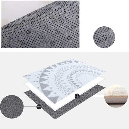 Round Area Rug Modern Non-slip Bath Mat Living Room Bathroom Kitchen Home Decor