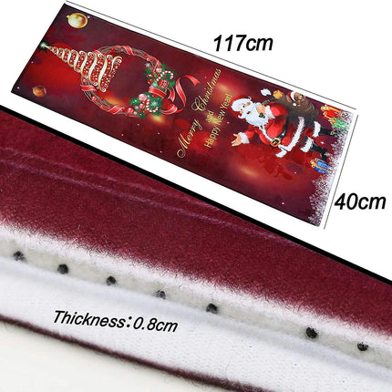 Christmas Rug 40x120cm Santa Claus Doormats Non-slip Runner Area Rugs Living Room Rugs Bath Mats Kitchen Mat Home Bedroom Decoration