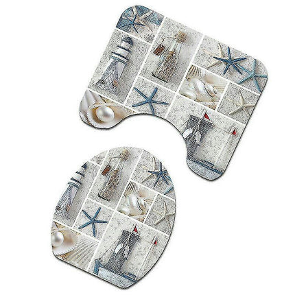 Bath Mats Rugs 3pcs/set Non-slip Pedestal Rug Toilet Lid Cover Bath Mat Bathroom Home Decor