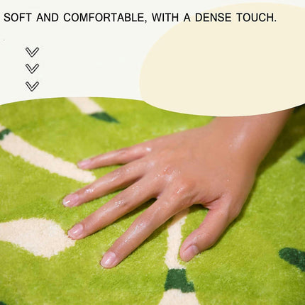 Washable Super Absorbent Home Microfiber Leaf Bath Mat,quick Dry Bathroom Rug,bath Floor Mat ,green (40*60)