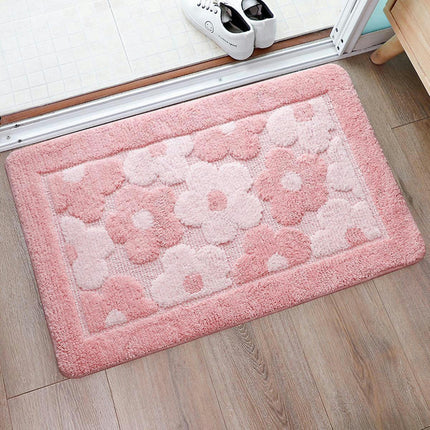 Bath Rugs For Bathroom Extra Thick- Anti-slip Bath Mats Soft Plush Yarn Shaggy  Mat Living Room Bedroom Mat (16x24 Inches)