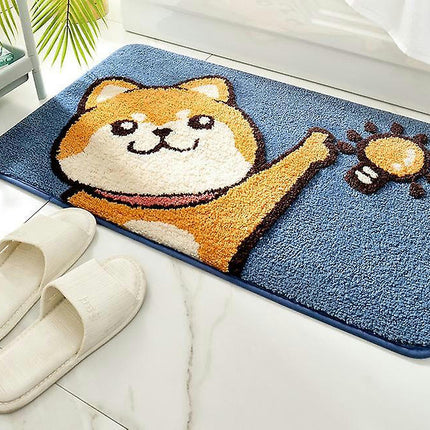 Bath Mat Home Bathroom Non-slip Mat Cute Bear Absorbent Pad 45*65cm