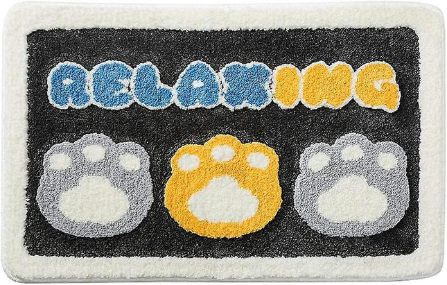 Cartoon Bath Mat Carpet Bedroom Bathroom Door Mat Living Room Footprint pattern Doormat