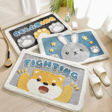 Cartoon Bath Mat Carpet Bedroom Bathroom Door Mat Living Room Footprint pattern Doormat