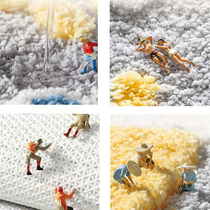 Cartoon Bath Mat Carpet Bedroom Bathroom Door Mat Living Room Footprint pattern Doormat