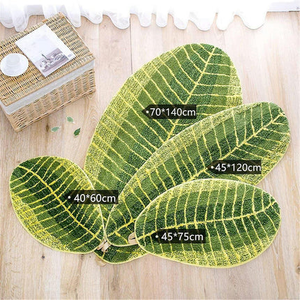 Green Leaf Soft Non-slip Bath Mat Bath Mat Shower Mat Doormat Carpet For Bathroom Kitchen Living Room Bedroom