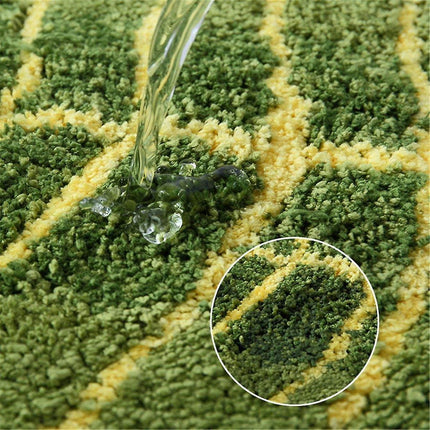 Green Leaf Soft Non-slip Bath Mat Bath Mat Shower Mat Doormat Carpet For Bathroom Kitchen Living Room Bedroom