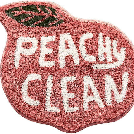 Peach Bath Mat Funny Cute Bath Mat Non-slip Washable Foot Mat Doormat For Bathroom Bedroom Kitchen Living Room