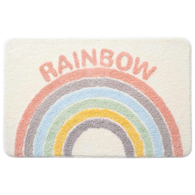 Flocked Bath Mat Indoor Bathroom Mat Absorbent Dirt Catcher Non-slip Bath Mat Home (40*60cm)