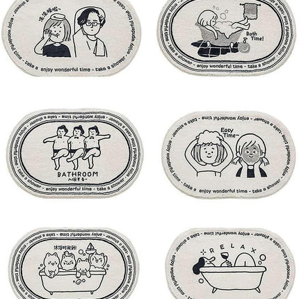 Soft Comfortable Cartoon Bath Rug Living Room Non-Slip Cute Doormat Bedroom Durable Kitchen Doormat