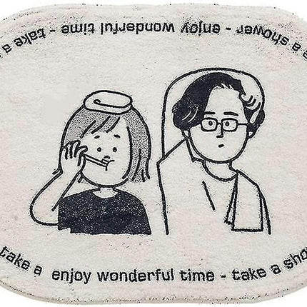 Soft Comfortable Cartoon Bath Rug Living Room Non-Slip Cute Doormat Bedroom Durable Kitchen Mat