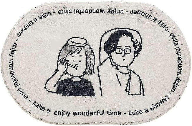 Soft Comfortable Cartoon Bath Rug Living Room Non-Slip Cute Doormat Bedroom Durable Kitchen Mat