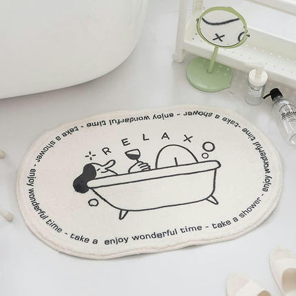 Soft Comfortable Cartoon Bath Rug Living Room Non-Slip Cute Doormat Bedroom Durable Kitchen Doormat