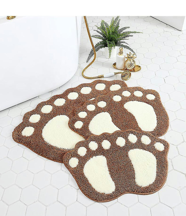 Light Gray Non-Slip Bath Mat Absorbent Quick Drying Bathroom Mat Washable Bathroom Mat for Home