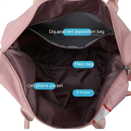 Women's Handheld Crossbody Large Capacity Luggage Bag Small Dry Wet Separation Sports And Fitness Bag