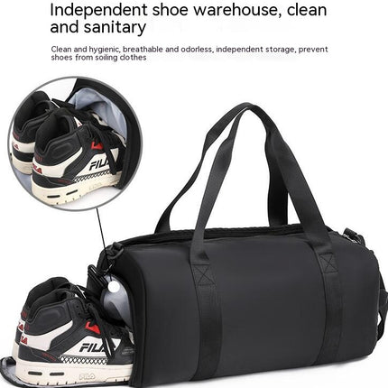 Sports Gym Bag for Women or Men Travel Duffel Bag with Wet Pocket and Shoes Compartment for Training Swim Yoga