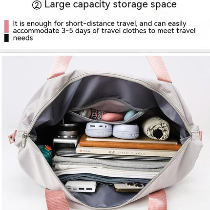 Waterproof Large Capacity Folding Travel Bag Dry Wet Separation Yoga Gym Bag Lightweight Expandable Luggage Bag