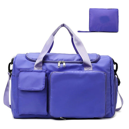 Travel Duffel Bag, Foldable Gym Bag Overnight Weekend Bags ,Lightweight Hospital Bag with Wet and Dry Separation Bag